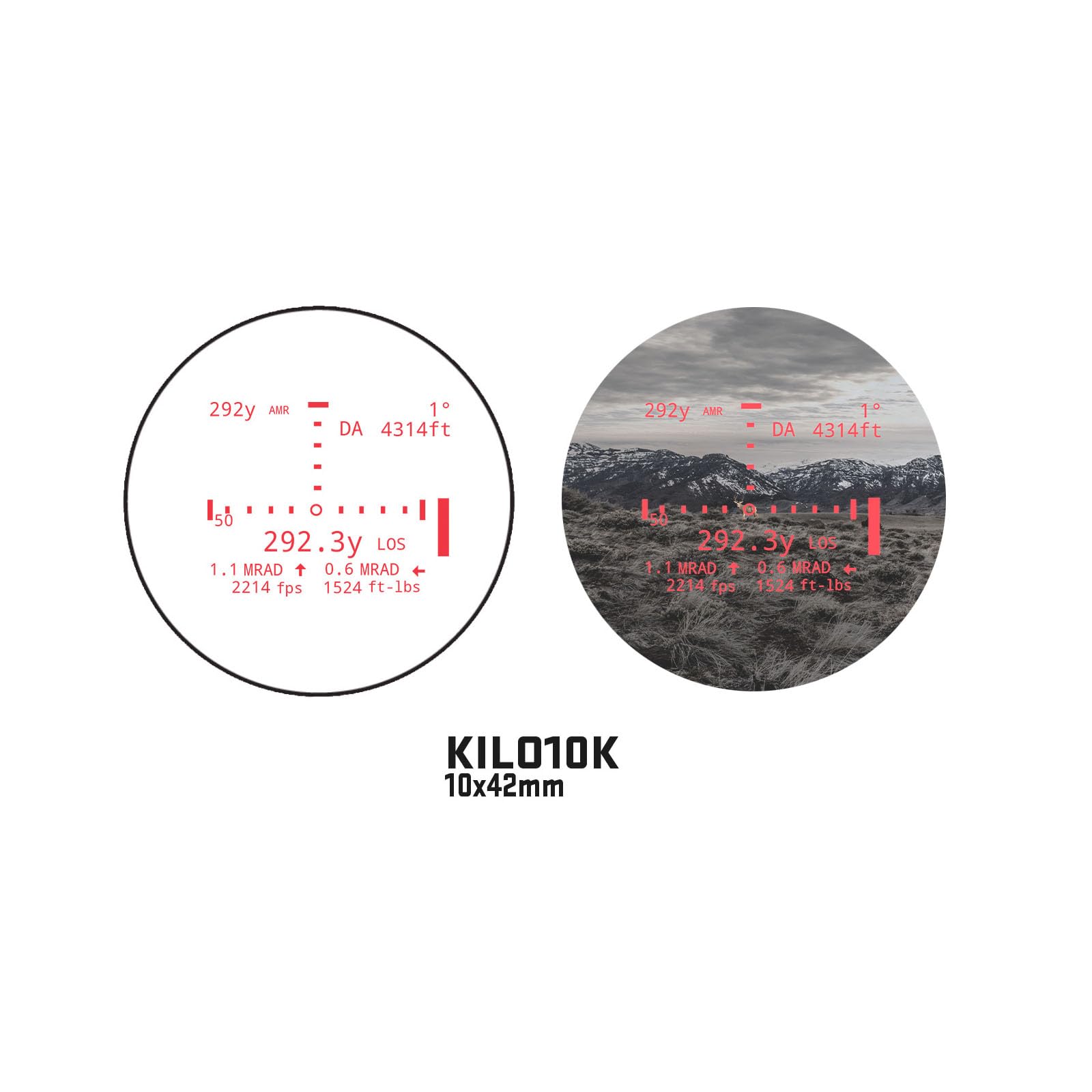 SIG SAUER KILO10K-ABS HD 10x42mm Waterproof Ballistic FDE Laser Rangefinder Binoculars (SOK10K11) - Image 6