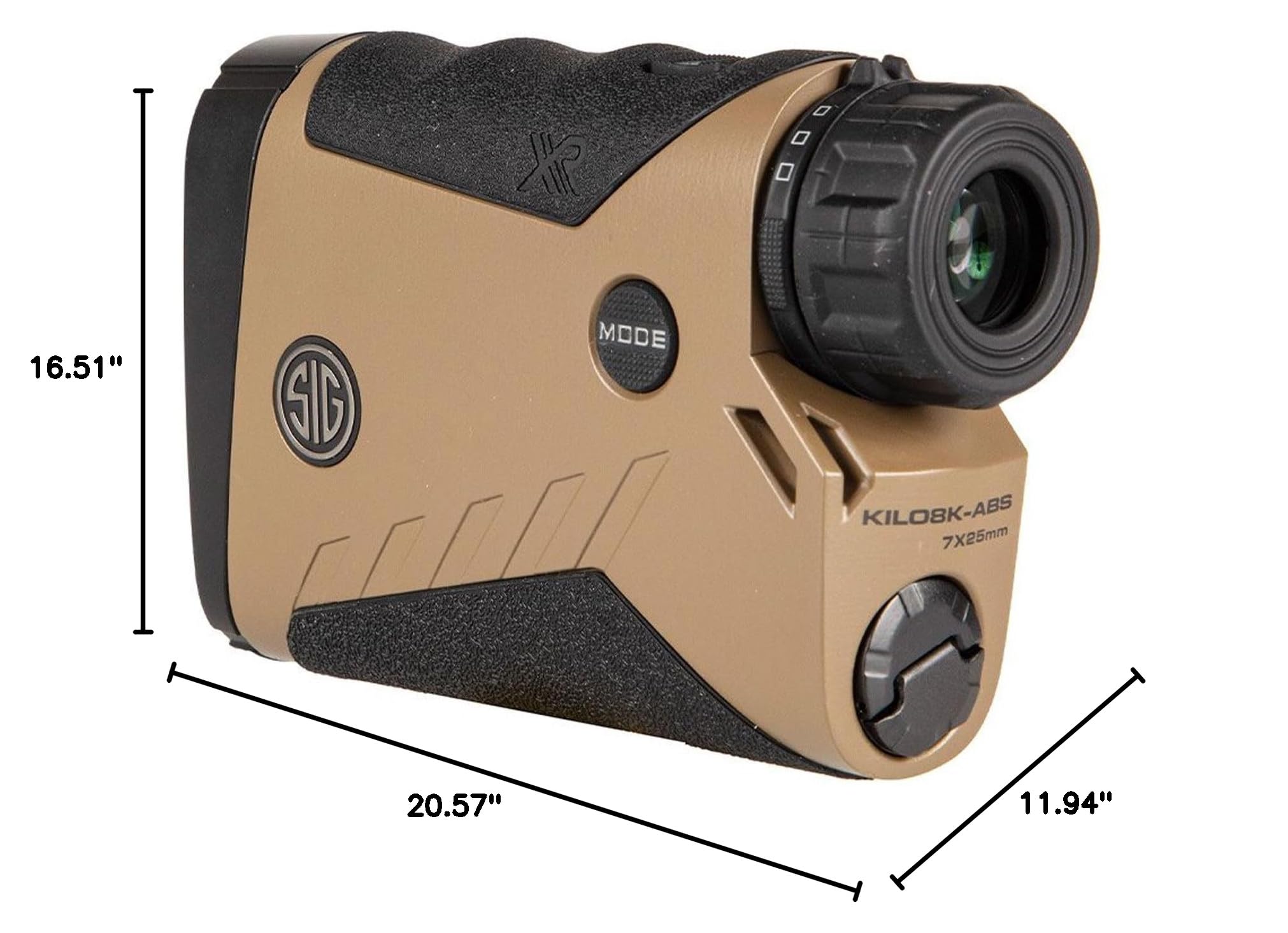 Sig Sauer KILO8K-ABS 7 x 25 mm Tactical Hunting Durable High Accuracy Up to 8000 Yards Reflective Range Digital Bluetooth Laser Monocular Rangefinder | Circle, Duplex, Box + Milling Grid Reticle - Image 8
