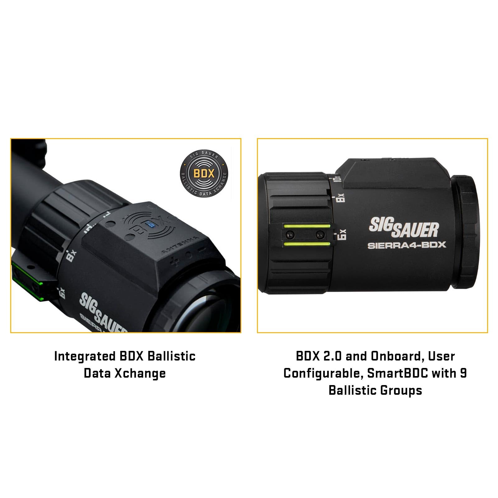 SIG SAUER SIERRA4-BDX 6-24x50mm Waterproof Hunting Precision Shooting Riflescope with BDX Ballistic Data Xchange, Clear Multi-Coated Optics, Illuminated BDX-R2 Digital Ballistic Reticle (SOSBDX46111) - Image 6